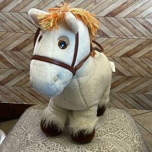 Vintage Cabbage Patch Kids CPK 16” Tall  Show Pony Plush White Horse 1984 Coleco